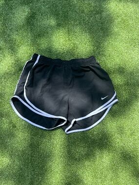 Nike Black Athletic Shorts with White Trim